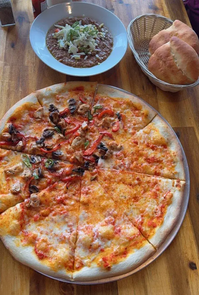 Gourmet Italian pizza at Green Pizza Calgary on 17 Ave SE